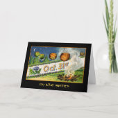 ヴィンテージハローウィンパーティ招待状と血文字 招待状 (正面)