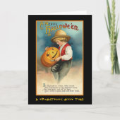 ヴィンテージハローウィンパーティ招待状と血文字 招待状 (正面)