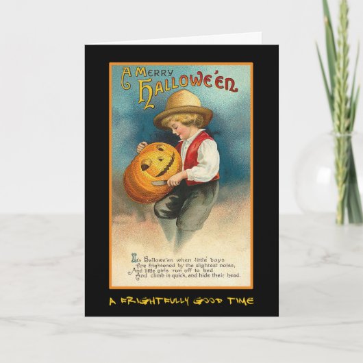 ヴィンテージハローウィンパーティ招待状と血文字 招待状 (正面)