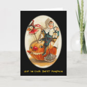 ヴィンテージハローウィンパーティ招待状と血文字 招待状 (正面)