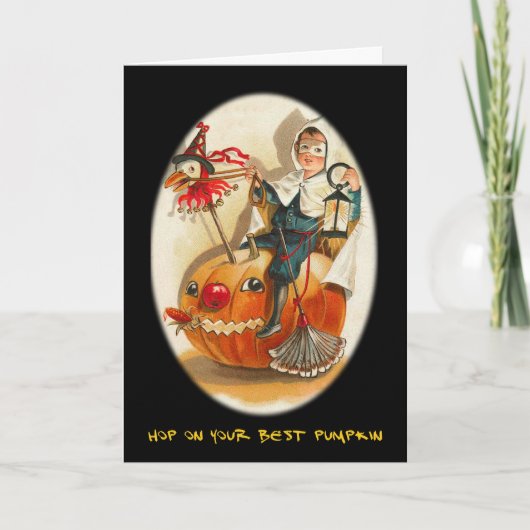 ヴィンテージハローウィンパーティ招待状と血文字 招待状 (正面)