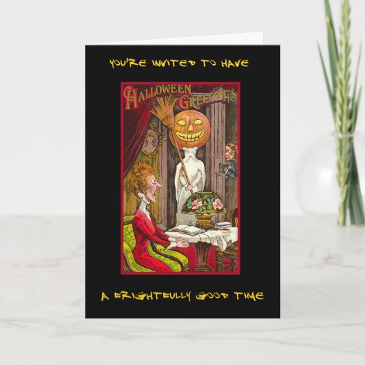 ヴィンテージハローウィンパーティ招待状と血文字 招待状 (正面)