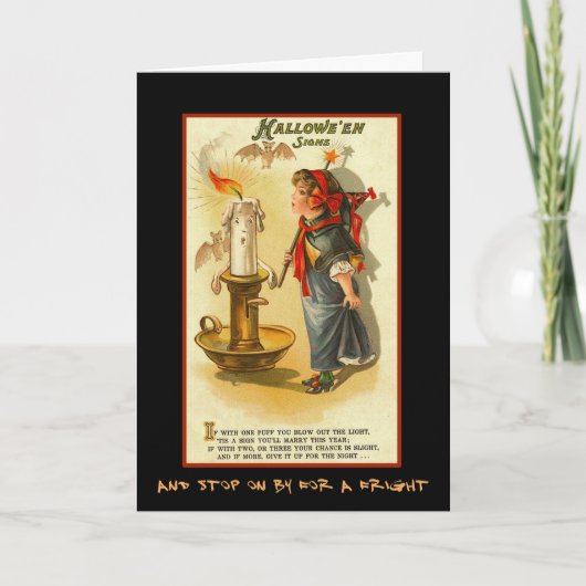 ヴィンテージハローウィンパーティ招待状と血文字 招待状 (正面)