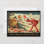 ヴィンテージハローウィンパーティ招待状と血文字 招待状 (正面)