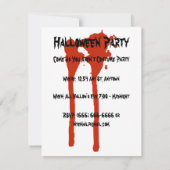 ヴィンテージハローウィンパーティ招待状と血文字 招待状 (裏面)