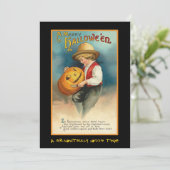 ヴィンテージハローウィンパーティ招待状と血文字 招待状 (スタンド正面)