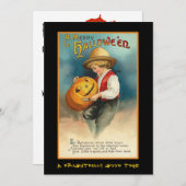 ヴィンテージハローウィンパーティ招待状と血文字 招待状 (正面/裏面)