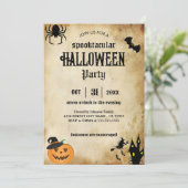 ヴィンテージハローウィンパーティ招待状アンティーク大人 招待状 (スタンド正面)