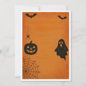ヴィンテージハローウィンパーティ招待状 | アイコン不気味 招待状 (裏面)