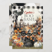 ヴィンテージハローウィンパーティ招待状 招待状 (正面/裏面)