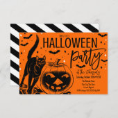 ヴィンテージハローウィンパーティ招待状 招待状 (正面/裏面)