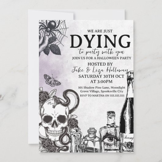 ヴィンテージハローウィンパーティ招待状 招待状 (正面)