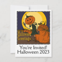 ヴィンテージハローウィンパーティ招待状 招待状