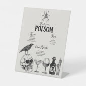 ヴィンテージハローウィンパーティ毒の選択バーメニュー 台座サイン (正面)