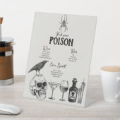 ヴィンテージハローウィンパーティ毒の選択バーメニュー 台座サイン (インサイチュ)