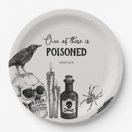 ヴィンテージハローウィンパーティ衣装パーティー ペーパープレート (正面)