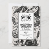 ヴィンテージハローウィンパーティ衣装パーティー 招待状 (正面)