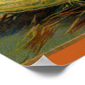 ヴィンテージハローウィンパーティ黒猫怖いカボチャ ポスター (角)