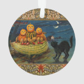 ヴィンテージハローウィンパーティ黒猫 オーナメント (裏面)