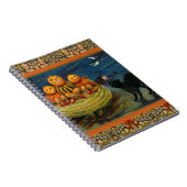 ヴィンテージハローウィンパーティ黒猫 ノートブック (右側)