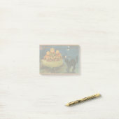 ヴィンテージハローウィンパーティ黒猫 ポストイット (デスク上)