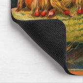 ヴィンテージハローウィンパーティ黒猫 マウスパッド (コーナー)