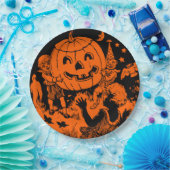 ヴィンテージハローウィンパーティ ペーパープレート (パーティー)