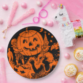 ヴィンテージハローウィンパーティ ペーパープレート (パーティー)