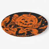ヴィンテージハローウィンパーティ ペーパープレート (アングル)