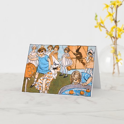 ヴィンテージハローウィンパーティ 子供へ カード (黄色い花)