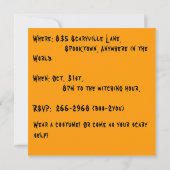 ヴィンテージハローウィンパーティ 子供へ 招待状 (裏面)