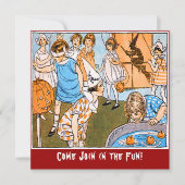 ヴィンテージハローウィンパーティ 子供へ 招待状 (正面)