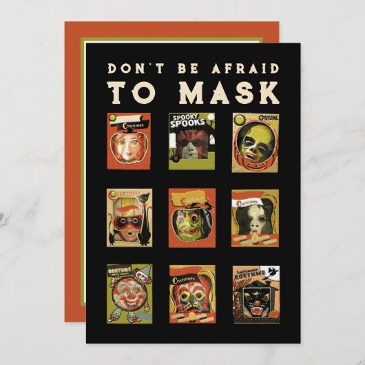 ヴィンテージハローウィンパーティ 招待状 (正面/裏面)