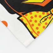 ヴィンテージハローウィーンキャットinトップハット フリースブランケット (角)