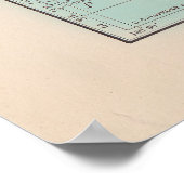 ヴィンテージハワイの地図 – カラー版 ポスター (角)