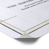 ヴィンテージハワイの地図（1883年） ポスター (角)