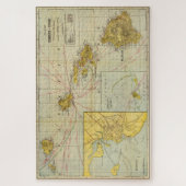 ヴィンテージハワイの地図(1901年) ジグソーパズル (縦)