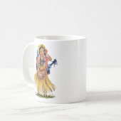 ヴィンテージハワイアンガールインフラ衣装ドレス コーヒーマグカップ (正面左)