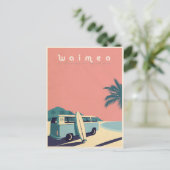 ヴィンテージハワイアンサーフヴァントラベルハガキ ポストカード (スタンド正面)