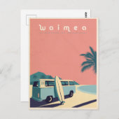 ヴィンテージハワイアンサーフヴァントラベルハガキ ポストカード (正面/裏面)