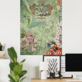 ヴィンテージハワイアンスクラップブックアロハフラ ポスター (ホームオフィス)