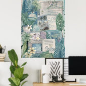 ヴィンテージハワイアンスクラップブックページ10 ポスター (ホームオフィス)