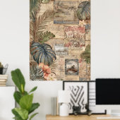 ヴィンテージハワイアンスクラップブックページ11 ポスター (ホームオフィス)