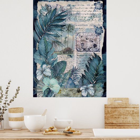ヴィンテージハワイアンスクラップブックページ12 ポスター (キッチン)