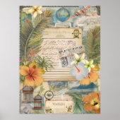 ヴィンテージハワイアンスクラップブックページ3 ポスター (正面)