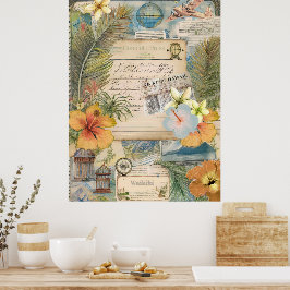 ヴィンテージハワイアンスクラップブックページ3 ポスター