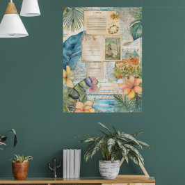 ヴィンテージハワイアンスクラップブックページ4 ポスター