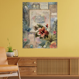 ヴィンテージハワイアンスクラップブックページ9 ポスター