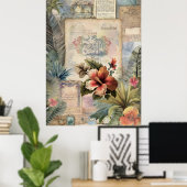 ヴィンテージハワイアンスクラップブックページ9 ポスター (ホームオフィス)