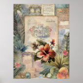 ヴィンテージハワイアンスクラップブックページ9 ポスター (正面)